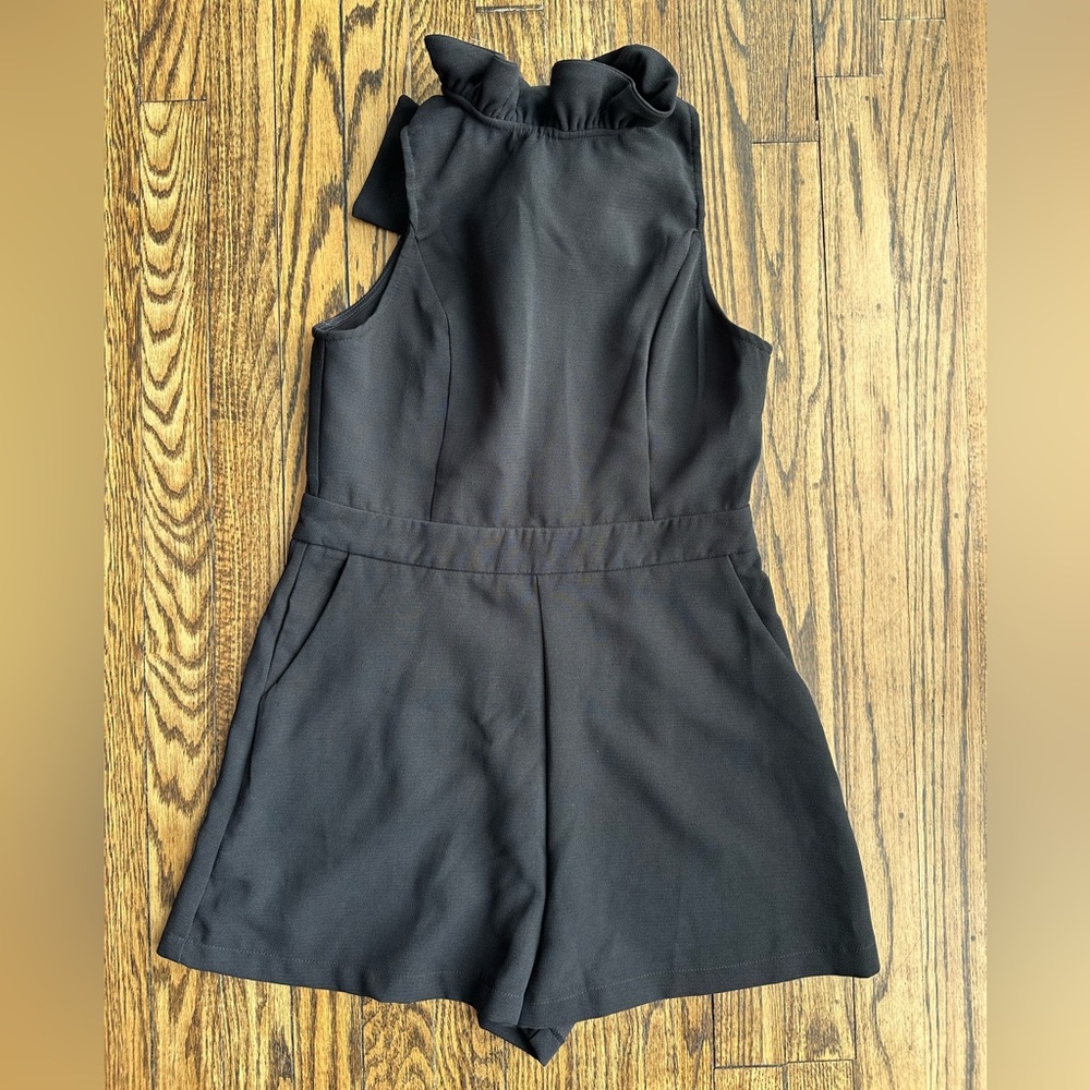 High Neck Ruffle Women’s Romper, Size M